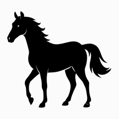 Wild Horse Silhouette Illustration