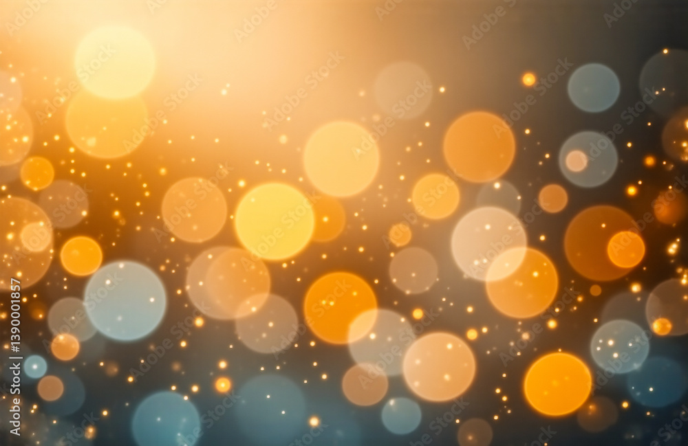 Aufkleber this image features a shimmering, golden-orange bokeh effect, creating a soft, ethereal atmosphere w