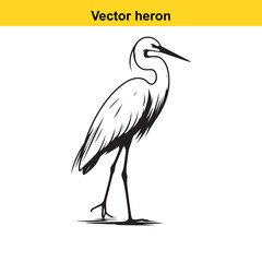 Obraz premium Vector Heron