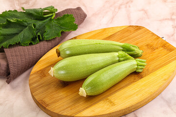 Green young small baby zucchini