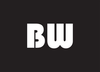 BW letter logo and initial logo design