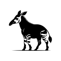 Minimalist Okapi Vector - Okapi Silhouette - Minimalist Okapi Design .