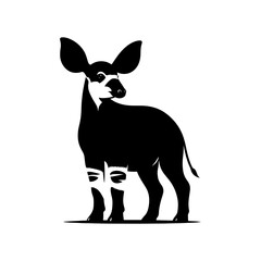 Minimalist Okapi Vector - Okapi Silhouette - Minimalist Okapi Design .