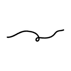 Hand drawn loopy line doodle. Minimal decorative outline element vector design isolated illustration.