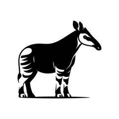 Minimalist Okapi Vector - Okapi Silhouette - Minimalist Okapi Design .