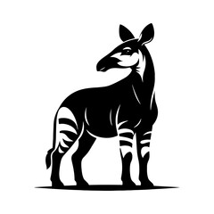 Minimalist Okapi Vector - Okapi Silhouette - Minimalist Okapi Design .