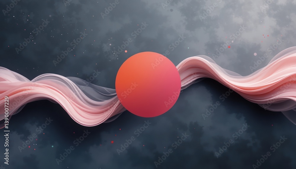 Poster dynamic abstract art exploration of vibrant colors and fluid shapes digital design modern environmen