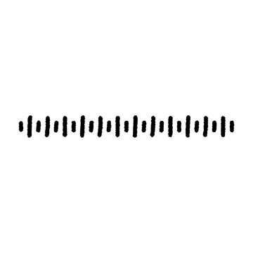 Hand drawn hashed line doodle. Minimal decorative outline element vector design isolated illustration.