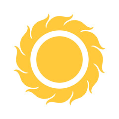 Yellow sun solar energy design