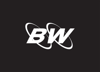BW letter logo and initial logo design