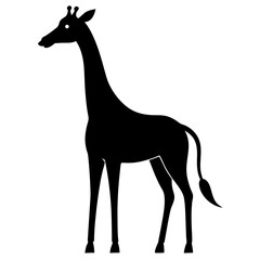 Wildlife Giraffe Silhouette Vector