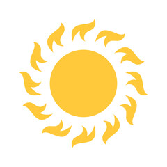 Yellow sun shape weather ornament
