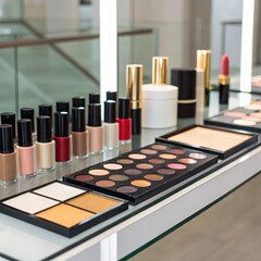 Makeup and Cosmetics Display in a Retail Store