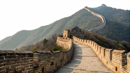  The Great Wall of China Isolated on White Background © khaledSaifulllah