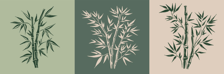 Obraz premium Bamboo tree, Hand drawn style. 