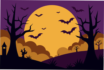 halloween background with pumpkin