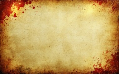 Aged paper with bloodstains