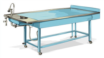 Discover a Cutting-Edge Veterinary Examination Table Isolated for Ultimate Animal Care and Comfort Today Now