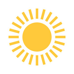 Shiny sun trendy summer symbol