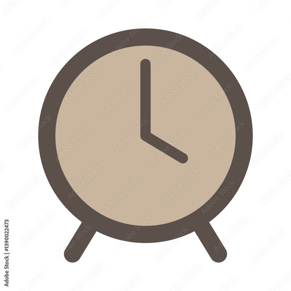 Poster vector time and clock icons in thin line style.