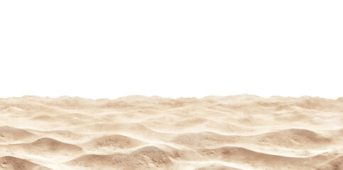 Sandy Terrain With Isolated on transparent background , png , cutout For Compositing And Visual Effects