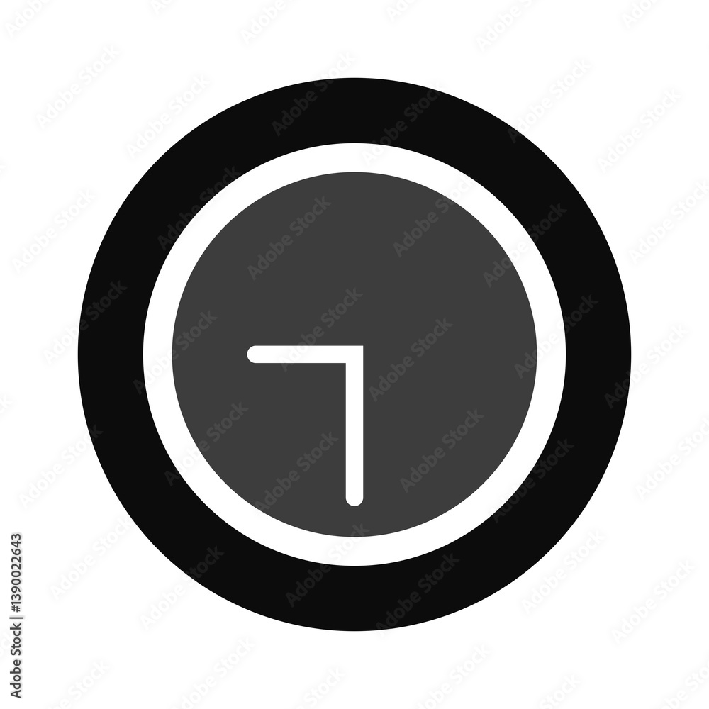 Poster clock or time icon in circle shape