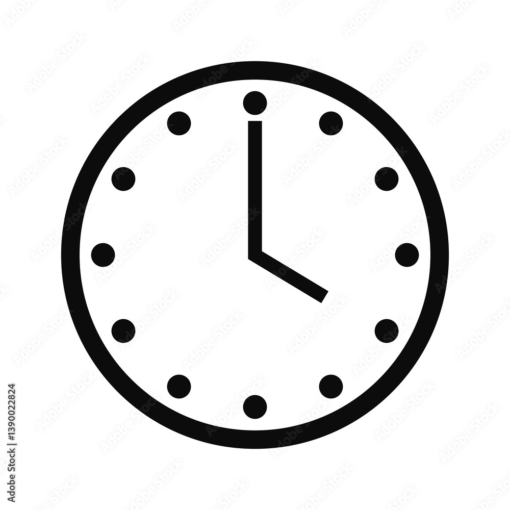 Aufkleber vector time and clock icons in thin line style.