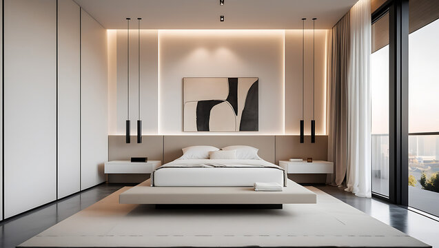 Modern luxuries minimal bedroom interior design