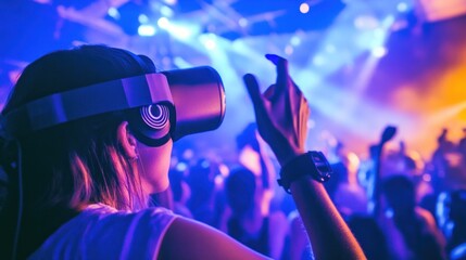 VR headset at concert