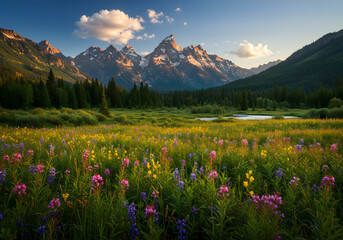Naklejka premium lake in the mountains