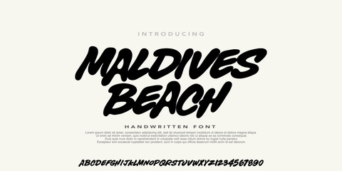 Elegant Bold Italic handwritten custom font, typeface vector ,typography poster psychedelic ,Surfing font collection, artwork design for fashion,sport, urban,movie,film,and brand. Illustration