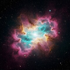 Nebulosa de nuvem de galáxia espacial colorida. Cosmos de noite estrelada. Ciência do universo astronomia