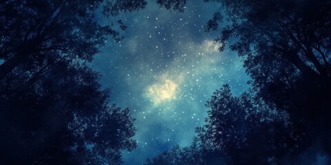 Obraz premium Starry Night Forest (6)