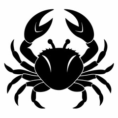 Crab vector silhouette black design white background
