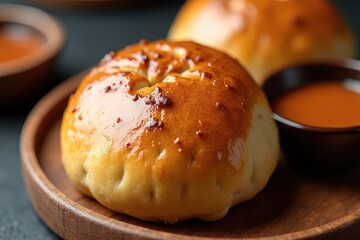 Grilled Pork Bun and Dipping Sauce