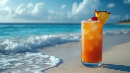 Tropical cocktail beach summer drink vacation ocean