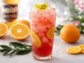 Fototapeta premium Sparkling Orange Blossom Cocktail