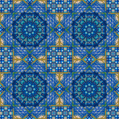 Abstract pattern, multi-colored kaleidoscope from photos modern buildings and houses