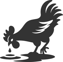 Hen silhouette vector