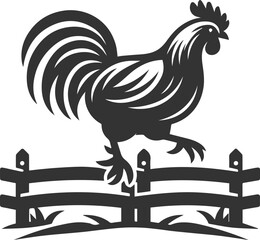 Hen silhouette vector