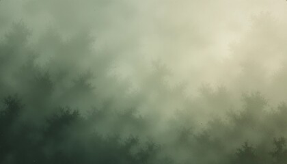 Fototapeta premium Misty fog surrounding dense forest nature scene atmospheric landscape serene environment aerial view tranquility and mystery