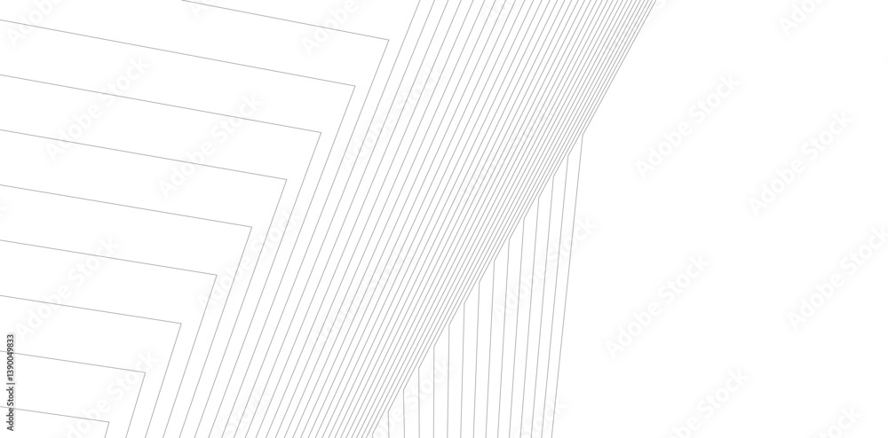 Poster minimalist abstract line art - geometric architecture and futuristic design - vector illustration