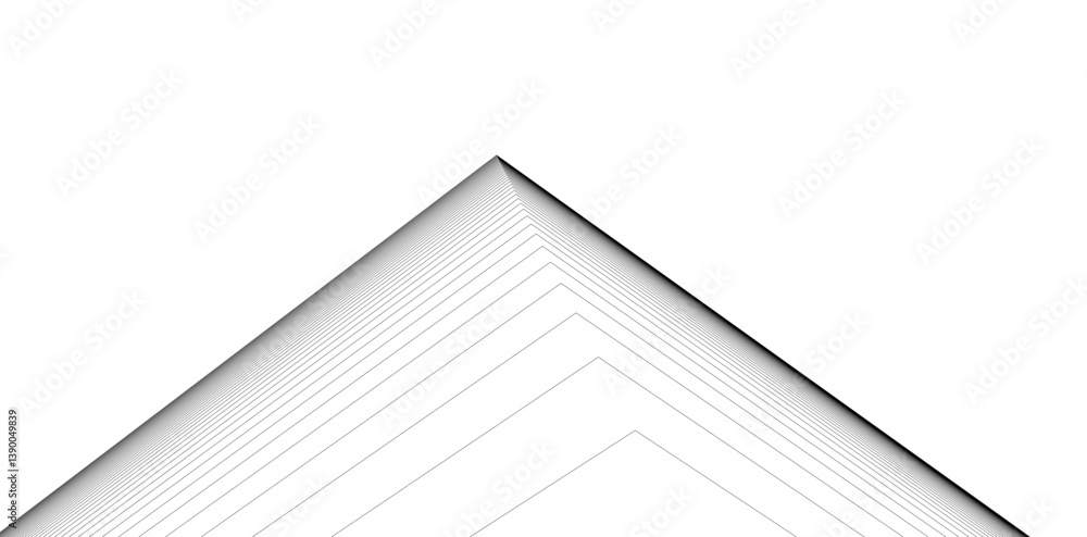 Poster minimalist abstract line art - geometric architecture and futuristic design - vector illustration