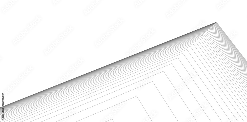 Poster minimalist abstract line art - geometric architecture and futuristic design - vector illustration