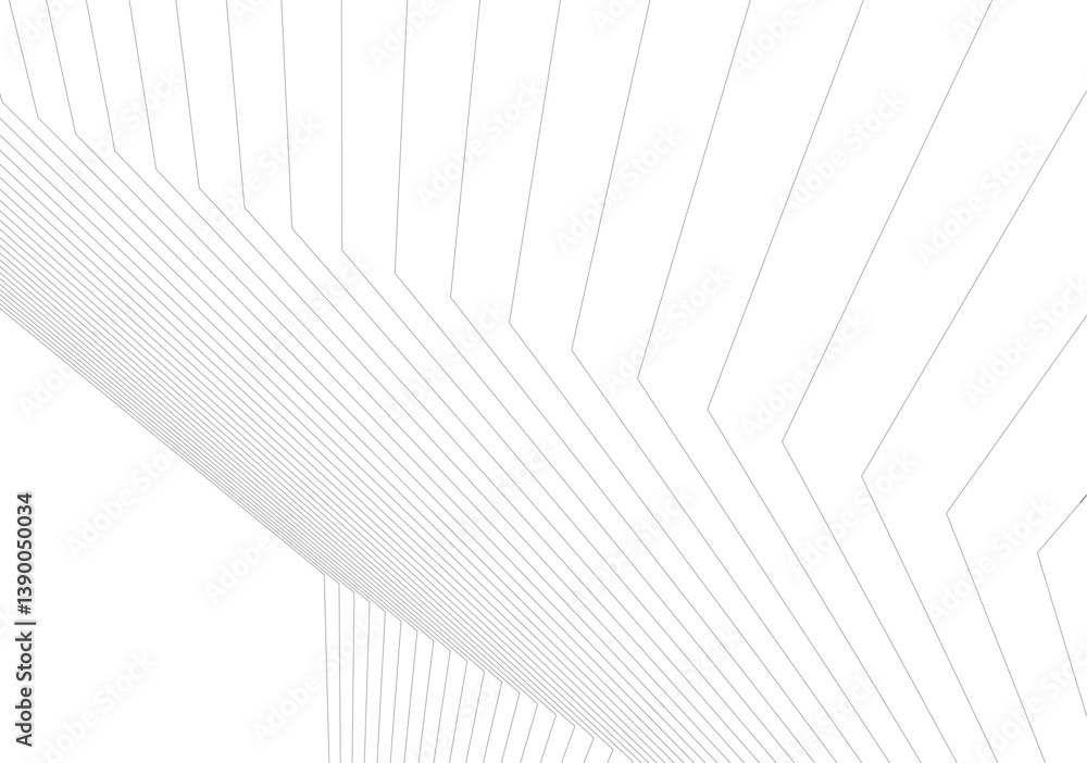 Poster minimalist abstract line art - geometric architecture and futuristic design - vector illustration
