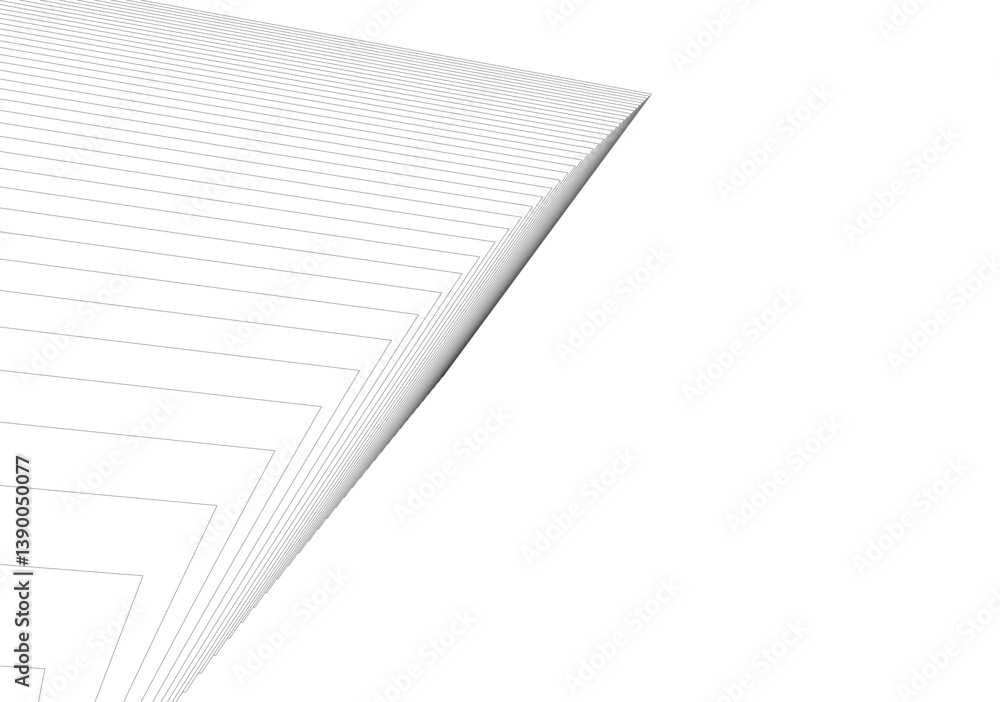 Poster minimalist abstract line art - geometric architecture and futuristic design - vector illustration