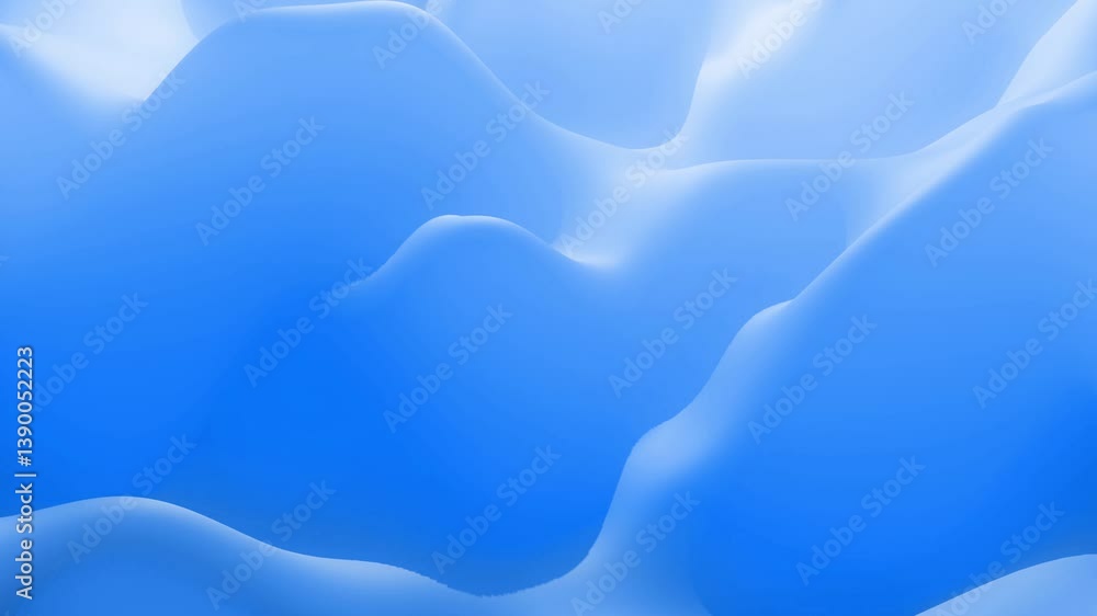 Aufkleber creative 4k looped animation: soft, translucent material with a gentle blue gradient. perfect for ad