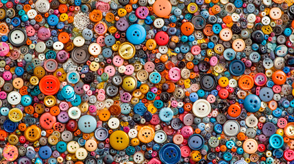 Background of Sewing Buttons and Needlework