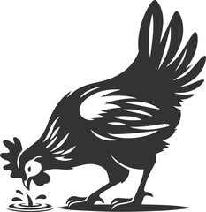 Hen silhouette vector