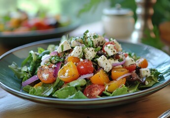 greek salad with feta cheese